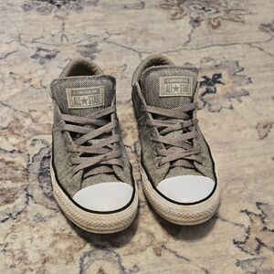 Converse Light Gray All Star Low Top Tennis Shoes